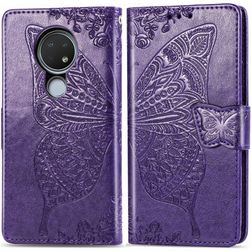 Mobigear Butterfly Housse Nokia 6.2 Etui Porte-Monnaie - Violet