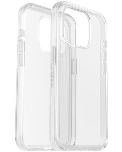 OtterBox Symmetry Coque Transparente iPhone 15 Pro Coque arrière Rigide Anti-Chocs - Transparent