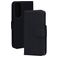 Mobiparts Wallet Housse Samsung Galaxy S25 Edge Etui en Cuir Véritable Porte-Monnaie - Noir