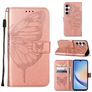 Mobigear Butterfly Housse Samsung Galaxy A35 Etui Porte-Monnaie - Rose doré