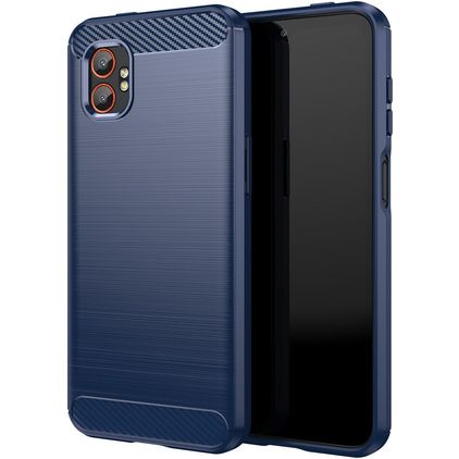 Mobigear Brushed Slim Coque Samsung Galaxy Xcover 7 Pro Coque arrière en TPU Souple - Bleu