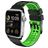 Mobigear Aero Armor Bracelet Silicone Apple Watch Fermeture boucle ardillon - 42/41/40/38 mm - Noir / Vert