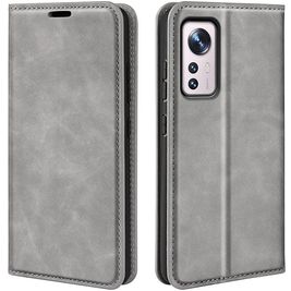 Mobigear Retro Slim Housse Xiaomi 12 Pro Etui Porte-Monnaie - Gris