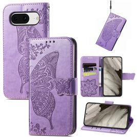 Mobigear Butterfly Housse Google Pixel 8 Etui Porte-Monnaie - Violet