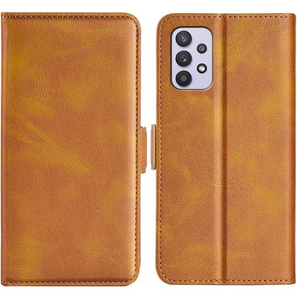 Mobigear Slim Magnet Housse Samsung Galaxy A53 Etui Porte-Monnaie - Cognac