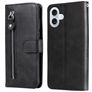 Mobigear Zipper Housse iPhone 17 Etui Porte-Monnaie - Noir