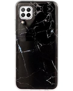 Mobigear Marble Huawei P40 Lite TPU souple Coque arrière - Noir