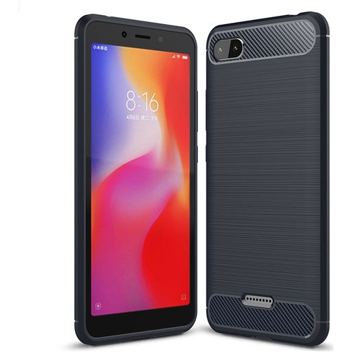 Mobigear Brushed Slim Coque Xiaomi Redmi 6A Coque arrière en TPU Souple - Bleu Marin