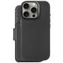Decoded Detachable Wallet Housse iPhone 16 Pro MagSafe Etui avec Coque Détachable en Cuir Véritable Porte-Monnaie - Noir