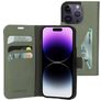 Mobiparts Classic Wallet Housse iPhone 14 Pro Etui Porte-Monnaie - Stone Green
