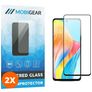 Mobigear Premium OPPO A58 4G Verre trempé Protection d'écran - Compatible Coque - Noir (Lot de 2)