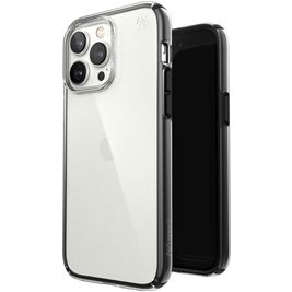 Speck Presidio Perfect Clear Geo Coque iPhone 14 Pro Max Coque arrière Rigide Anti-Chocs - Transparent / Noir