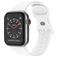 Mobigear Sport Dual Bracelet Silicone Apple Watch Fermeture à clou et passant - 42/41/40/38 mm - Blanc