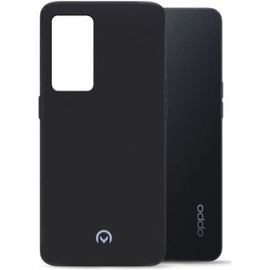 Mobilize Rubber Gelly Coque OPPO Reno 7 Lite Coque arrière en TPU Souple - Matt Black