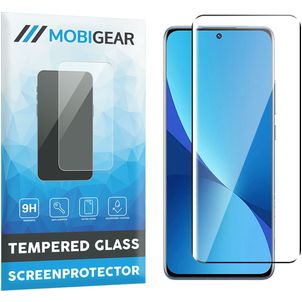 Mobigear Premium Xiaomi 12 Verre trempé Protection d'écran - Compatible Coque - Noir
