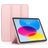 Mobigear Tri-Fold Gel Coque iPad 10 (2022) Etui en TPU,Similicuir - Rose