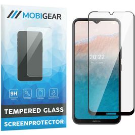 Mobigear Premium Nokia C21 Plus Verre trempé Protection d'écran - Compatible Coque - Noir