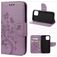 Mobigear Flowers Housse iPhone 12 Etui Porte-Monnaie - Violet