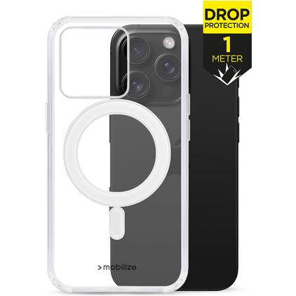 Mobilize Naked Protection Coque Transparente iPhone 16 Pro MagSafe Coque arrière Rigide Anti-Chocs - Transparent