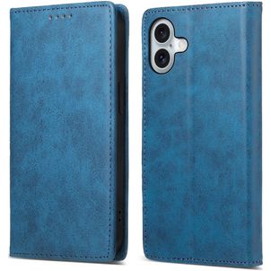 Mobigear Wallet Housse iPhone 16 Plus Etui Porte-Monnaie - Bleu