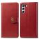 Mobigear Snap Button Housse Samsung Galaxy S21 FE Etui Porte-Monnaie - Rouge