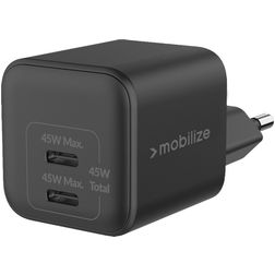 Mobilize Wall Charger Double USB / USB-C Chargeur Sans câble Power Delivery 45W - Noir