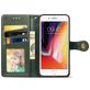 Mobigear Snap Button Housse iPhone SE (2022) Etui Porte-Monnaie - Vert