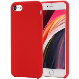 Mobigear Rubber Touch Coque iPhone 8 Coque arrière en Silicone - Rouge