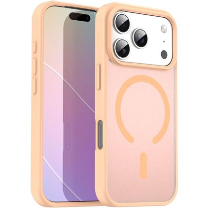 Mobigear Shockproof Coque iPhone 17 Pro MagSafe Coque arrière Rigide - Rouge Powder