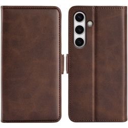 Mobigear Slim Magnet Samsung Galaxy S24 FE Étui Portefeuille - Marron