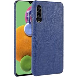 Mobigear Croco Coque Samsung Galaxy A90 Coque arrière Rigide - Bleu