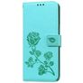 Mobigear Roses Housse Xiaomi Redmi Note 9 Pro Etui Porte-Monnaie - Turquoise