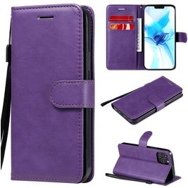 Mobigear Premium Housse iPhone 12 Etui Porte-Monnaie - Violet