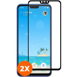 Mobigear Premium Xiaomi Mi Play Verre trempé Protection d'écran - Compatible Coque - Noir (Lot de 2)