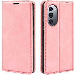 Mobigear Retro Slim Housse Motorola Edge X30 Etui Porte-Monnaie - Rose