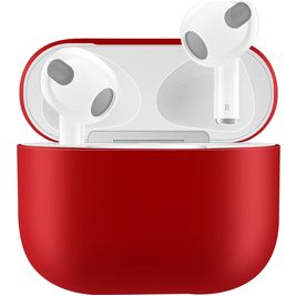 Mobigear Colors Coque Apple AirPods 3 Coque en Silicone Souple - Rouge