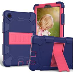 Mobigear ShieldStand Coque Samsung Galaxy Tab A7 Lite Coque arrière en Plastique rigide,Silicone + Support Amovible - Bleu / Rose