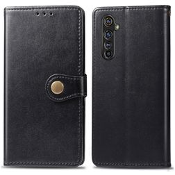 Mobigear Snap Button Housse Realme X50 Pro Etui Porte-Monnaie - Noir