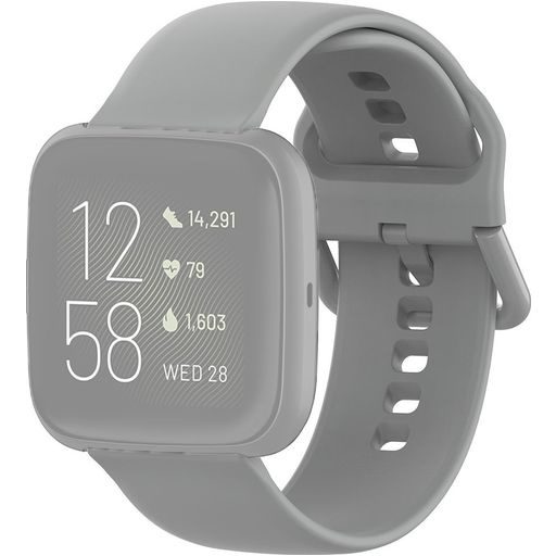 Mobigear Sport Buckle Bracelet Silicone Fitbit Versa Fermeture boucle ardillon - Gris