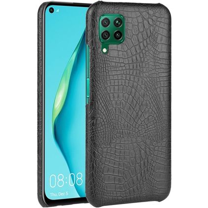 Mobigear Croco Coque Huawei P40 Lite Coque arrière Rigide - Noir