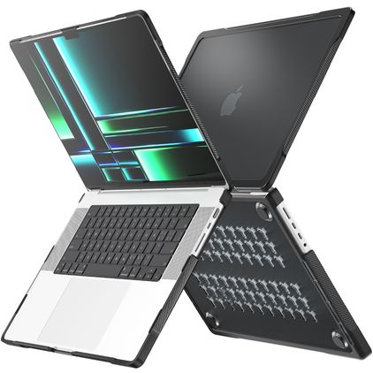 Mobigear Shockproof Pro MacBook Pro 14 Pouces (2021-2026) Coque - Noir - Model A2442 / A2779 / A2918 / A2992 / A3401 / A3112 / A3434 / A3427 / A3426