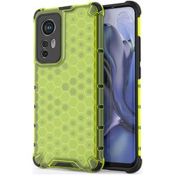 Mobigear Honeycomb Coque Xiaomi 12X Coque arrière Rigide Anti-Chocs - Vert