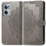 Mobigear Mandala Housse OnePlus Nord CE 2 Etui Porte-Monnaie - Gris