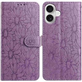 Mobigear Flowers Housse iPhone 17 Etui Porte-Monnaie - Violet