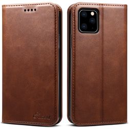 Suteni Art Housse iPhone 11 Etui Porte-Monnaie - Marron