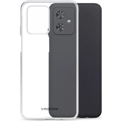 Mobilize Gelly Case Coque Transparente Motorola Moto G54 Coque arrière en TPU Souple - Transparent