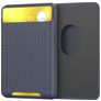 Mobigear Pocket - Porte Cartes en en Silicone - 2 Cartes - Compatible MagSafe - Bleu