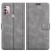 Mobigear Wallet Housse Motorola Moto G10 Etui Porte-Monnaie - Gris