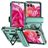 Mobigear Armor Ring Coque Motorola Razr 50 Coque arrière Rigide Anti-Chocs avec Anneau-Support - Vert