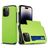 Mobigear Card Coque iPhone 15 Pro Coque arrière Rigide Anti-Chocs avec Porte-Cartes - Vert